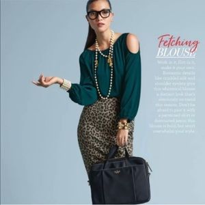 CAbi Fetching Cold Shoulder Blouse, L